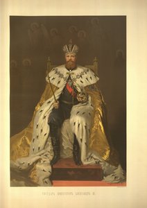 Coronation Portrait of the Emperor Alexander III Fra Coronation Album, 1883 av Ivan Nikolaevich Kramskoy