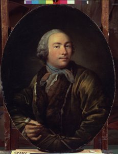 Selvportrett. Maleri av Ivan Petrovich Argunov (Argunov) (1729-1802). Olje på lerret, 58,7 x 47,4 cm. Russisk kunst, portrett fra 1700-tallet. Statens Tretyakov-galleri, Moskva.