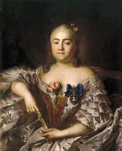 Portrett av grevinne Varvara Alexeyevna Sheremetyeva 1711-1767, ca 1760