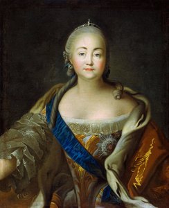 Portrett av keiserinne Elisabeth 1709-1762, 1750-1760-tallet. av Ivan Petrovich Argunov