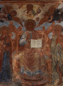Freske i katedralen til Vår Frue av skiltet, Novgorod, tidlig på 1700-tallet. av Ivan Yakovlevich Bakhmatov