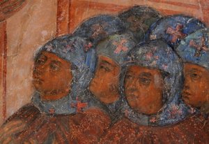 Freske i katedralen til Vår Frue av skiltet, Novgorod, tidlig på 1700-tallet. av Ivan Yakovlevich Bakhmatov