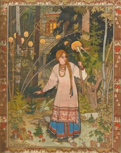 Vasilisa den vakre illustrasjonen til boken Vasilisa den vakre, 1900 av Ivan Yakovlevich Bilibin