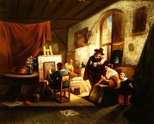 Kunstnerens atelier av J.A.B. Stroebel