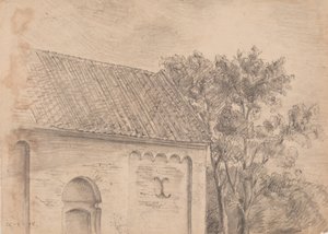 Kirkearkitektur med trær av J.A. Jerichau (II)