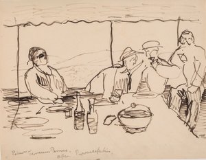 Kveld på terrassen, Bormes, Provence av J.A. Jerichau