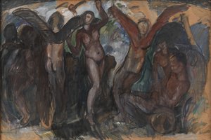 Figurkomposisjon med Bacchants av J.A. Jerichau