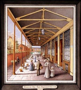 En del av Old Market Arcade av J.A. Probert