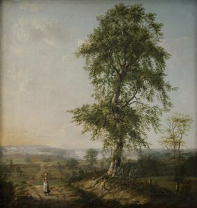 Landskap med et stort tre av Johan Christian Dahl