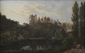 Slottsruinen ved Tharandt av Johan Christian Dahl