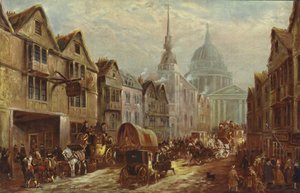 Inngang til La Belle Sauvage Inn Yard, Ludgate Hill, London