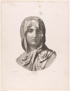 Leder for en Vestal Jomfru Vestale (tittel på objekt) av J.F. Cazenave