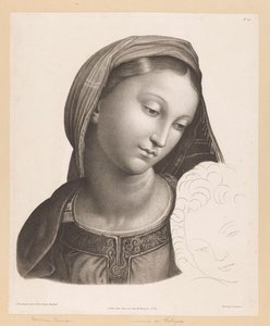 Maria møtte snill Madonna av Foligno av J.F. Cazenave