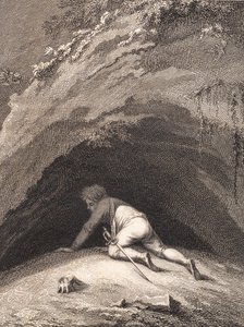 Den forslåtte Niels Klim kryper inn i hulen av J.F. Clemens
