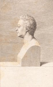 En byste av en mann av J.F. Clemens