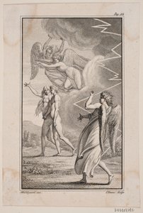 Illustrasjon for Johannes Ewalds "Adam og Eva" V av J.F. Clemens