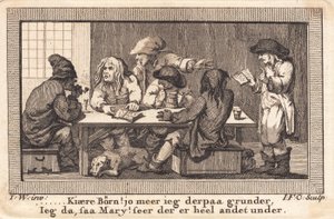 Peder Paars-digtet bedømmes i krostuen på tre hjorter   1282386   no       norwegian Successfully Translated  Original: One hundred thirty-five woodblock prints including New Years pictures nianh..., 19th-20th century. Translat: One hundred thirty-five woo av J.F. Clemens