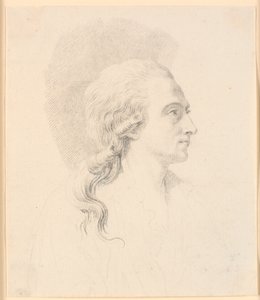 Portrett av billedhuggeren Alexander Trippel. Profil til høyre av J.F. Clemens
