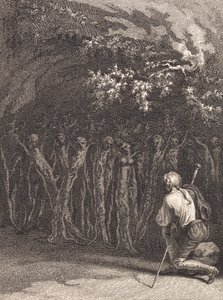 Trefolket i bønn på den uforståelige gudens dag av J.F. Clemens
