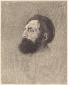 Auguste Rodin av J.H.E. Whitney after Alphonse Legros