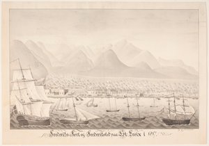 Frederiksfort og Frederiksted på St Croix av J.L.V. Michaelsen
