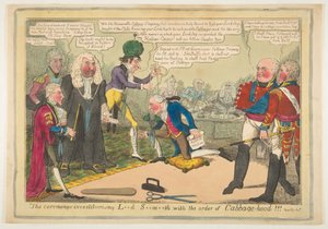 The Ceremony of Investiture of My L**d S**m**th med Order of Cabbage-hood, ca. juni 1819.