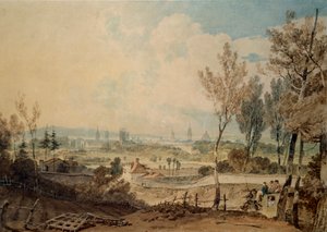 En utsikt over Oxford fra sørsiden av Headington Hill, 1803-1804 av Joseph Mallord William Turner