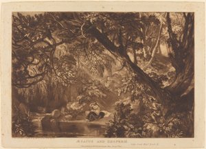 Aesacus and Hesperie, utgitt 1819. av Joseph Mallord William Turner