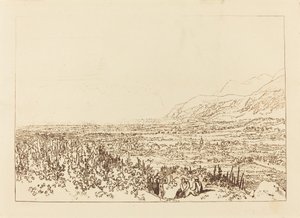 Kjede av Alpene fra Grenoble til Chamberi, utgitt 1812. av Joseph Mallord William Turner