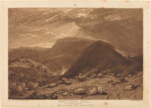 Hind Head Hill, utgitt 1811. av Joseph Mallord William Turner