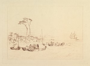 Inverary Castle and Town, skotske Liber Studiorum, del XIII, av Joseph Mallord William Turner