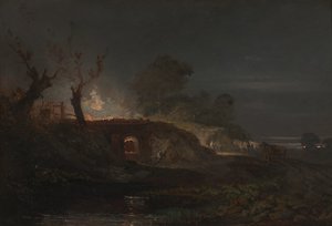 Kalkovn ved Coalbrookdale, ca. 1797. av Joseph Mallord William Turner
