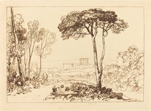 Scene in the Campagna, publisert 1812. av Joseph Mallord William Turner