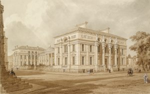 South East View of the Taylor Building and University Galleries, 1800-tallet av Joseph Mallord William Turner