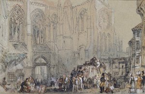 St. Juliens kirke, Tours, c1830 av Joseph Mallord William Turner