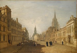 Utsikt over High Street, Oxford, 1809-1810 av Joseph Mallord William Turner