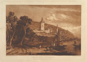 City of Thun, Sveits Liber Studiorum, del XII, plate 59, 1. januar, av Joseph Mallord William Turner