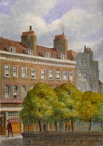 Utsikt over Bell Tavern, Church Row, Aldgate, City of London, 1870.