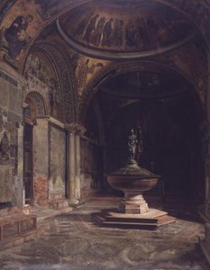 Interiøret i dåpskapellet i Markuskirken i Venezia av J.Th. Hansen
