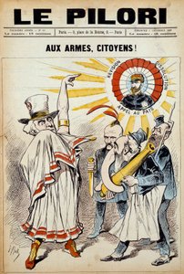 En av avisen "" the pillory"": "" til borgere våpen! "" den 2. desember 1888 under en demonstrasjon mot general Boulanger. Illustrasjon av J. Blass