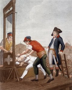 Maximilien Marie Isidore de Robespierre ved giljotinen av J. (after) Beys