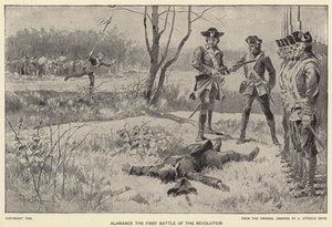 Alamance det første slaget ved revolusjonen (litho)