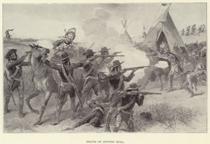 Sitting Bulls død (litho)
