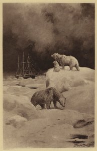 Peary i de arktiske områdene (litho) av J. (after) Steeple Davis