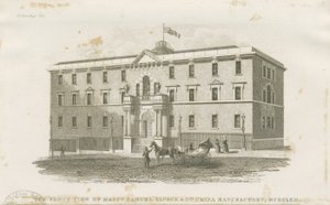 Burslem - fabrikken til Mr. Samuel Alcock & Cos.: stålgravering, nd [?19. århundre] (trykk) av J Barlow