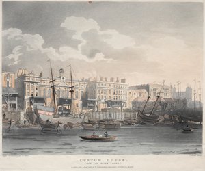 Customs House, fra Themsen, 1808.