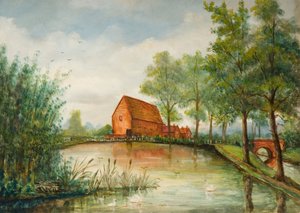 Old Pebble Mill Pool, Birmingham, 1800-tallet. av J. Booth