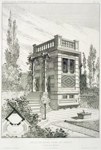 Baderom, fra et volum av design av forskjellige arkitekter, pub. Morel & Cie, Paris, ca. 1880