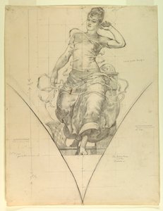 The Telephone and the Ticker, Studie for "Electricity as Applied to Commerce," Manufactures and Liberal Arts Building, World