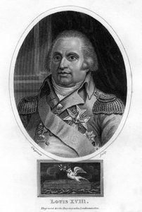 Louis XVIII, konge av Frankrike, 1820. av J. Chapman